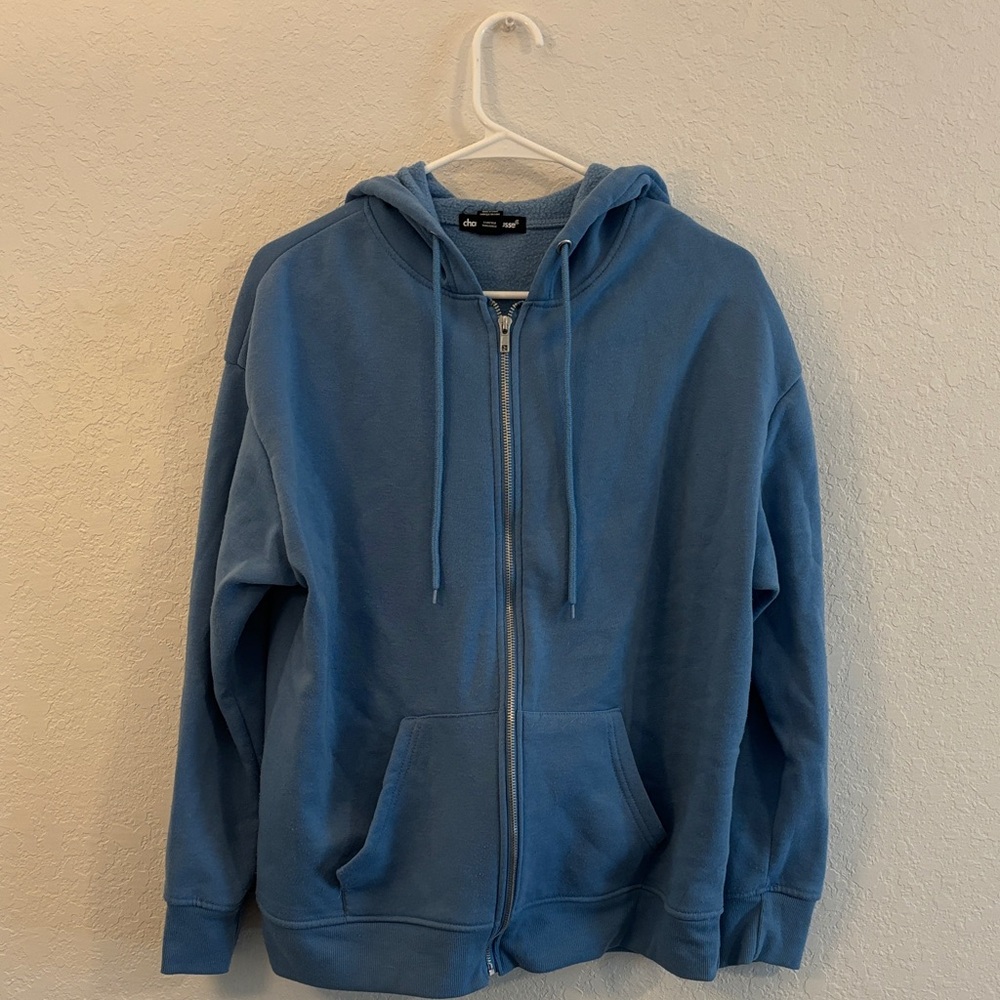 Charlotte Russe Blue Zip-Up Hoodie